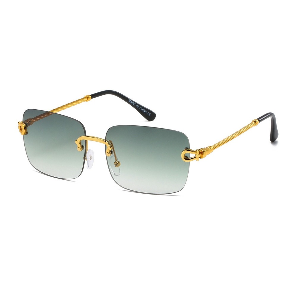 Men Sunglasses Fashion Designer Classy Sophisticated Green Lens Retro Vintage - Picture 8 of 11